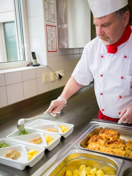 Ausgabe in der Küche